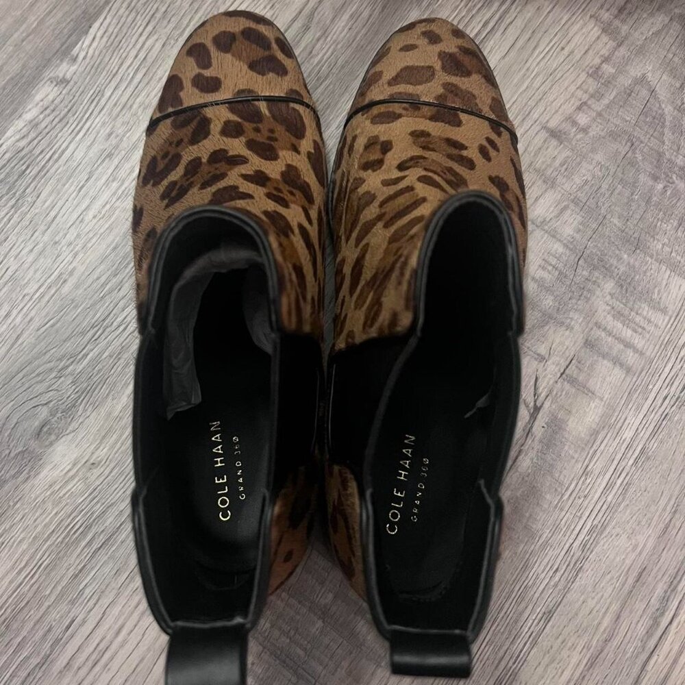 Cole Haan Women's Size 10 Mara Grand Chelsea Leopard Print Ankle Boots - Picture 7 of 8